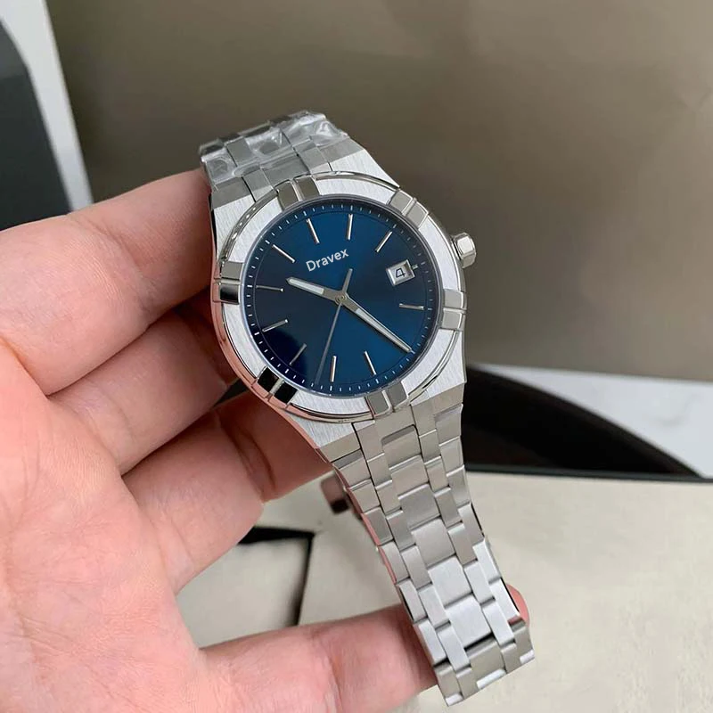 오리지널 싱글 ML AIKON 패션 남성용 시계, 스테인리스 스틸 시계줄 방수 발광 비즈니스 쿼츠 시계 AI1108