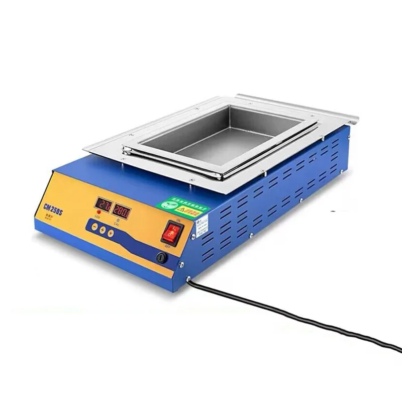 

CM-250S Lead-free Double digital Solder Pot Soldering Soldering Desoldering Bath 250*160*45mm 1800W NEW