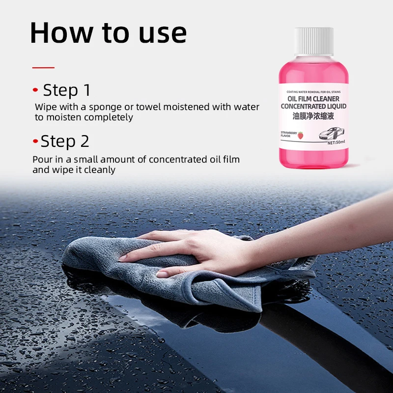 Car Glass Oil Film Remover Eliminate Heavy Spots Polishing Degreaser Universal Rainproof Anti-fog Agent Car Windshield Cleaner