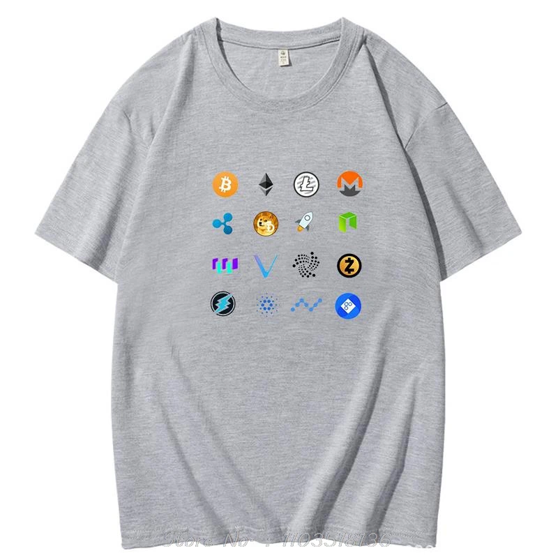 XRP Ripple Coin Cryptocurrency Cotton T-shirt Crypto Coins Family Fashion Summer men's short sleeve t-shirt Harajuku Streetwear