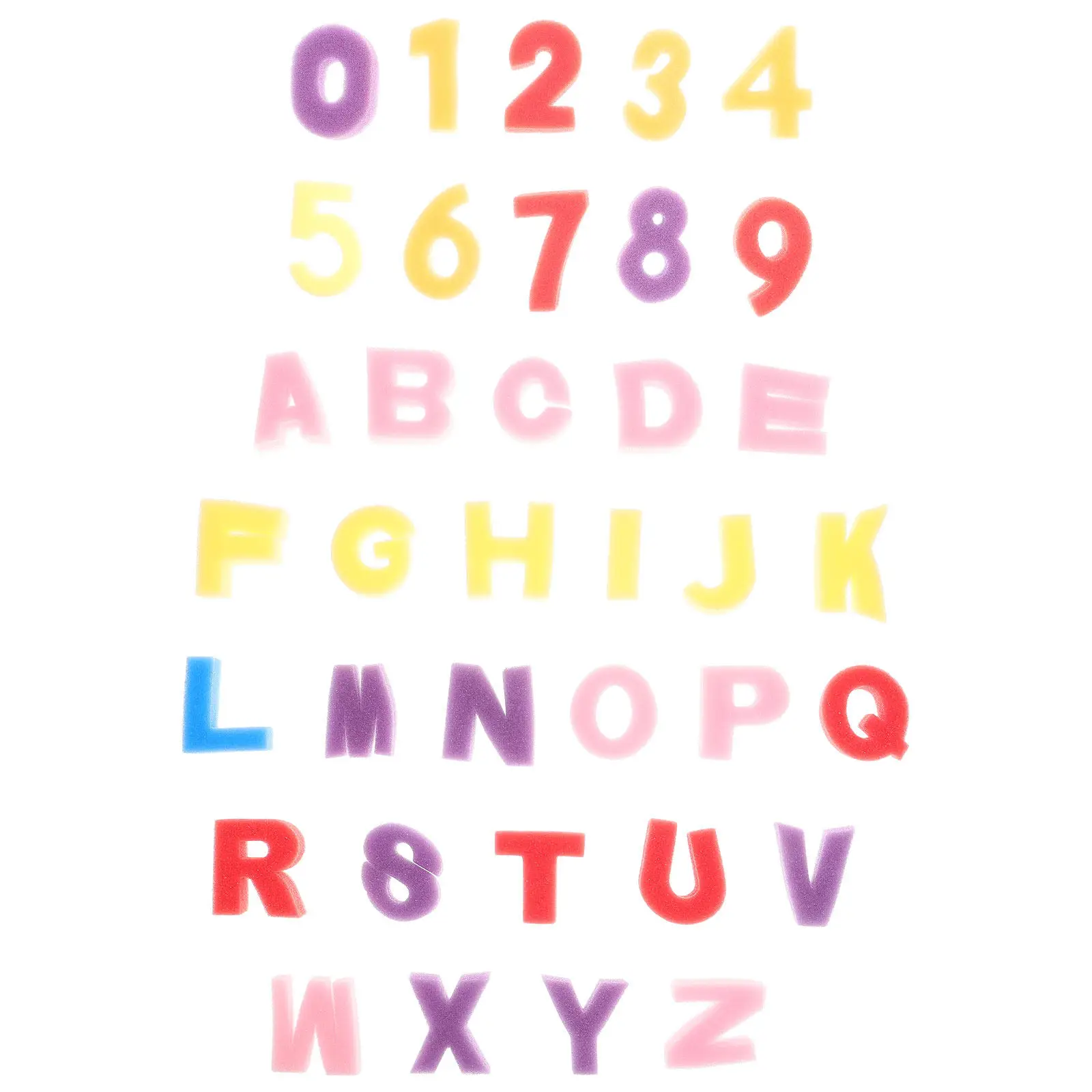 

1Set Kids Letter Number Sponge Stamper Set A-Z Alphabet 0-9 Numerals Bright Color Educational Craft Tool for Toddlers Creative
