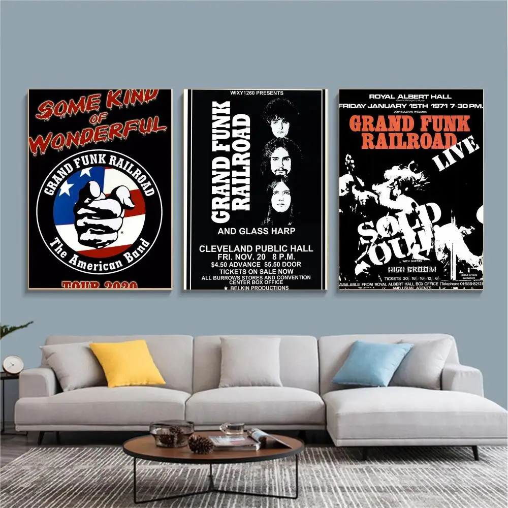 band G-Grand Funk Railroad-D Painting Calligraphy Nature Inspired Artwork for Living Room  Home Decoration