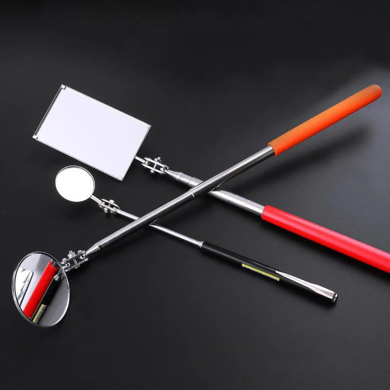 

Square/Round 360 Degree Rotatable Angle Mirror Extendible Inspection Stainless Steel Mirror Automotive Repair Detection Tool