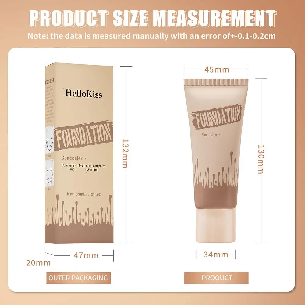 Slang Vloeibare Foundation Covers Tatoeages Acne Sproeten Zwarte Oogcirkels Huidskleur Waterdichte Concealer Draagbare Vloeibare Foundation