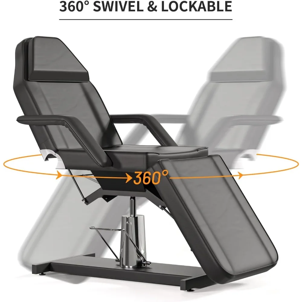 كرسي وشم هيدروليكي للسبا قابل للتعديل وأسرة معالجة الوجه لخدمات التجميل والجمالية