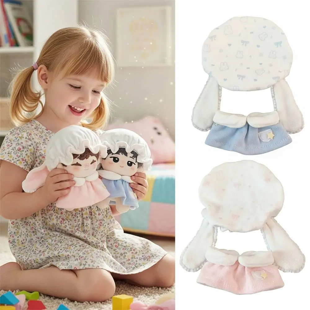 Creative 10cm Clothes Bowknot Star Pink Blue Dress Set Replacement Outfit Accessories Cap Dress Suit