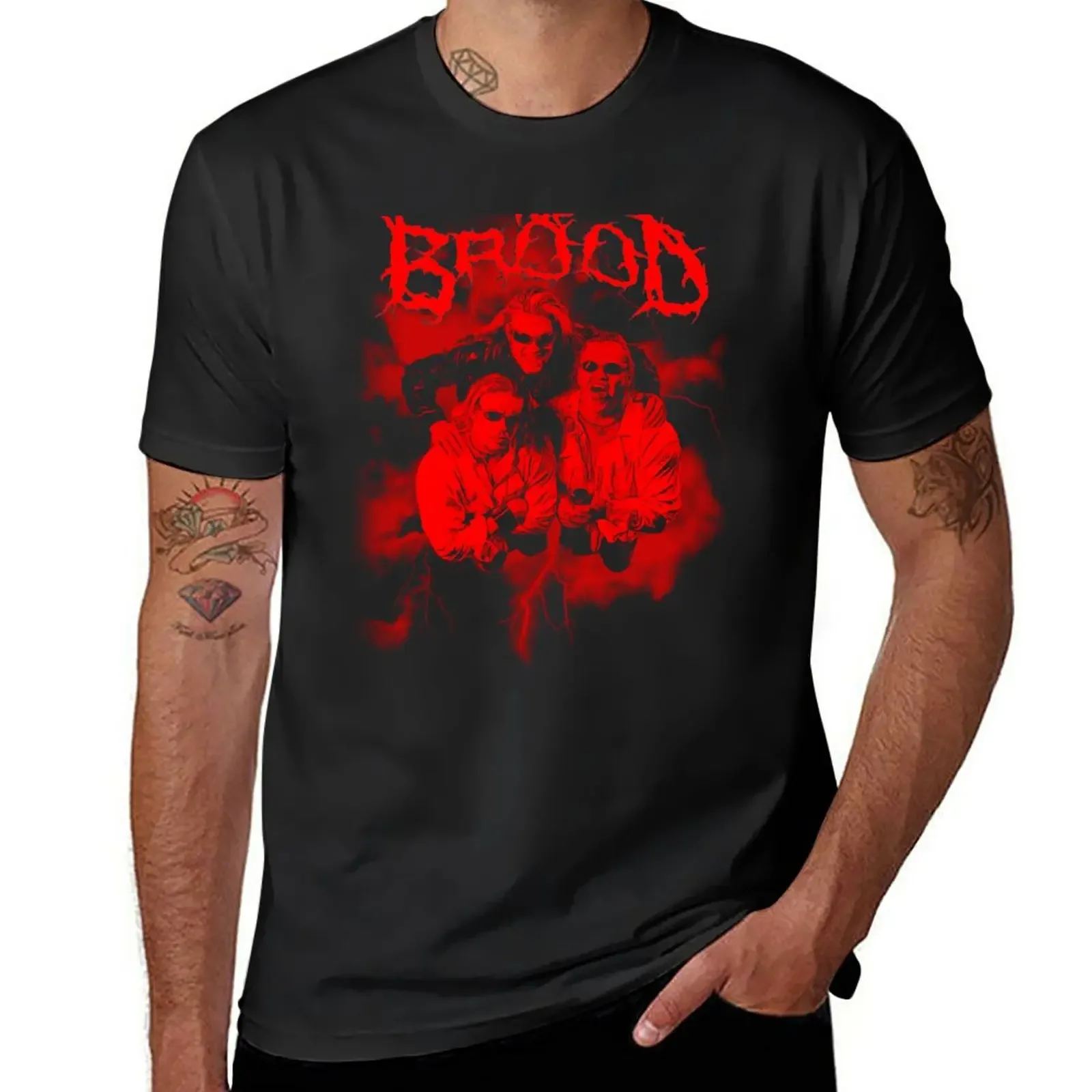 New The Brood T-Shirt anime clothes Short sleeve graphic t shirts black t shirts for men