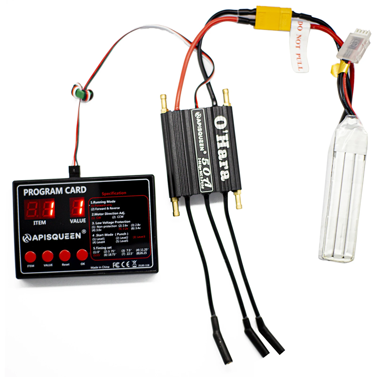 Programing Card for RC Boat Ship Model Electronic Speed Controller(Suit for 50A/70A/90A/120A/150A O'hara ESC