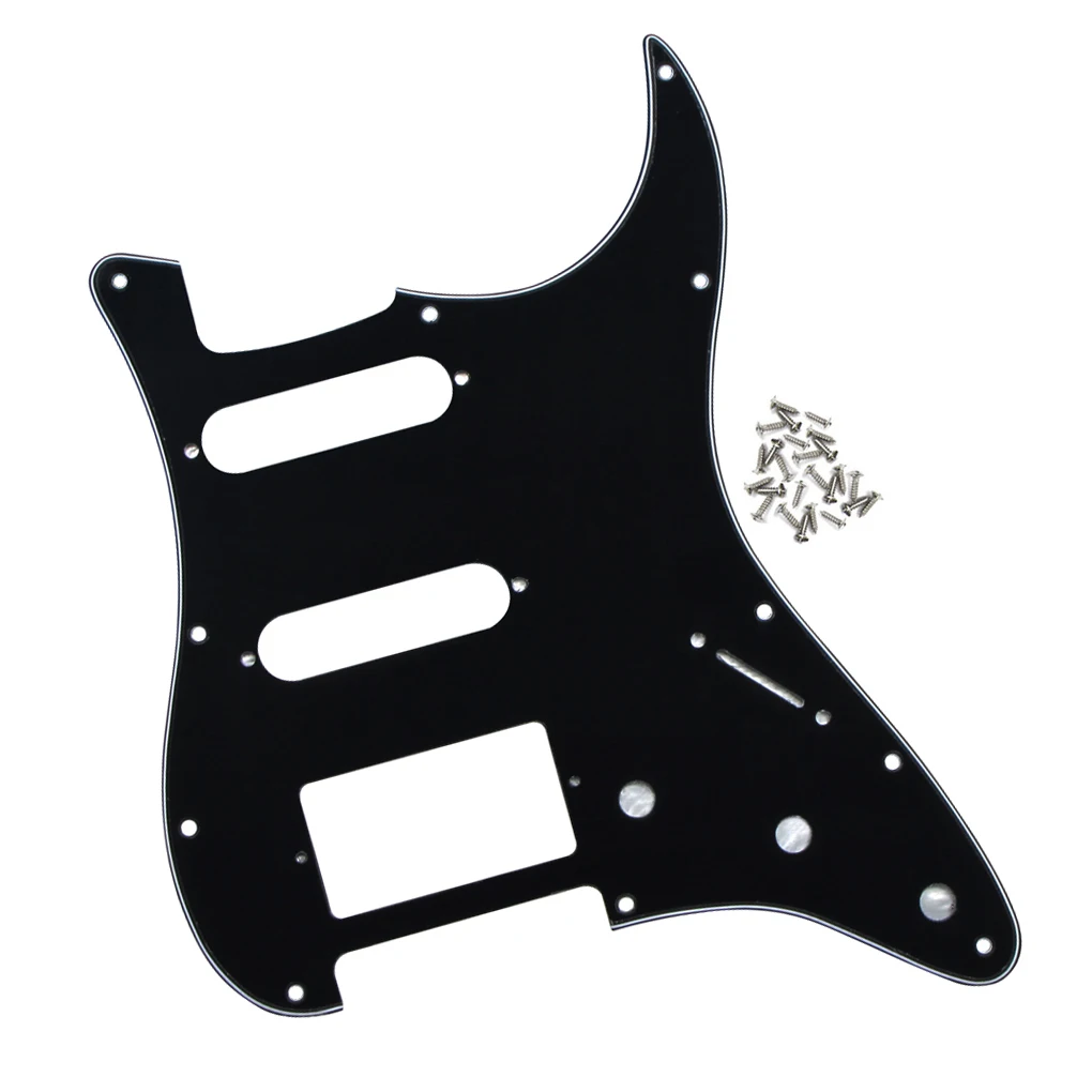 فلور 11 حفرة HSS الغيتار Pickguard 3رقائق بولي كلوريد الفينيل + مسامير لأجزاء الغيتار الكهربائي ST SSH الأمريكية خدش لوحة استبدال أجزاء #5