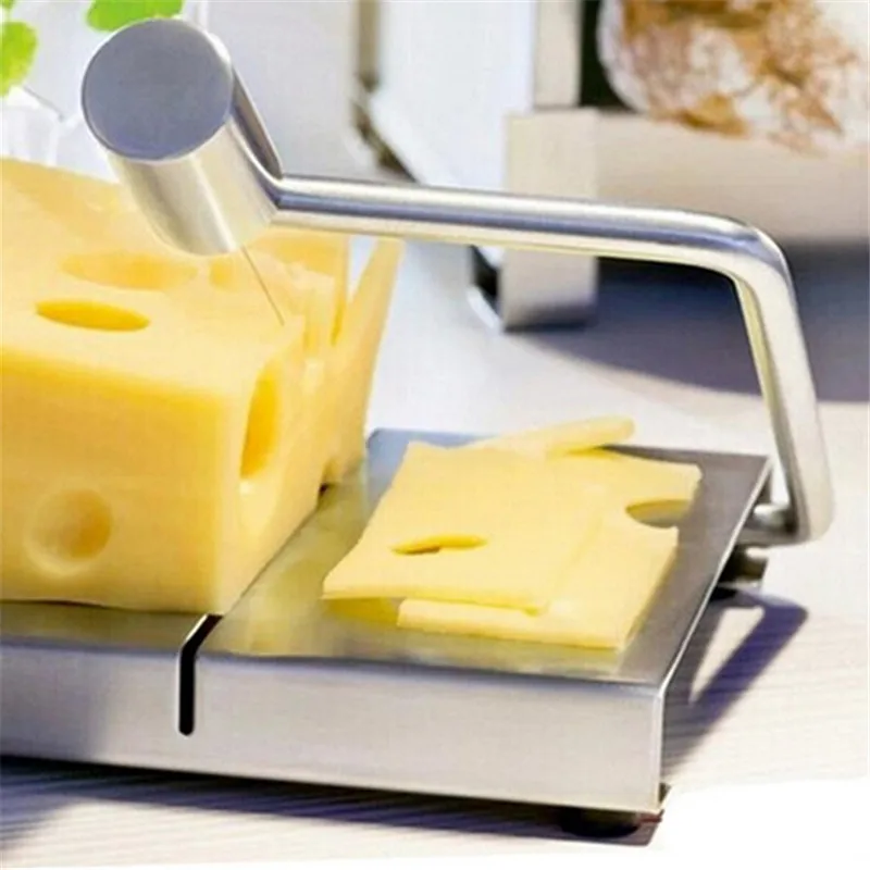 

Cheese Slicer Stainless Steel Wire Cutter with Serving Board for Hard and Semi Hard Cheese Butter Kitchen Accessories Tools