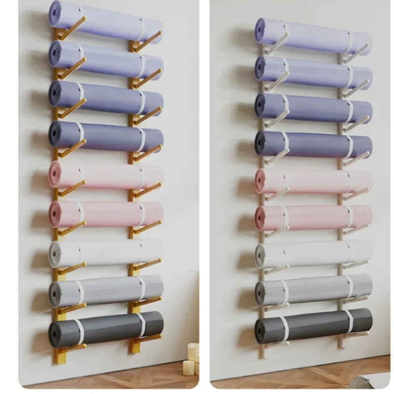 

Yoga mat storage foam yoga studio shelf storage cabinet massage roller pilates sorting shelf wall hanging