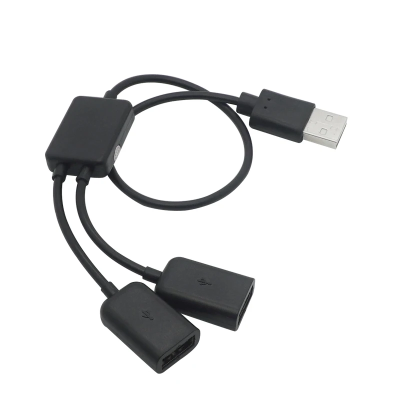 Cable de datos USB macho a dos USB hembra, concentradores 2 en 1, práctico divisor de extensión multifuncional, convertidor USB, adaptador OTG