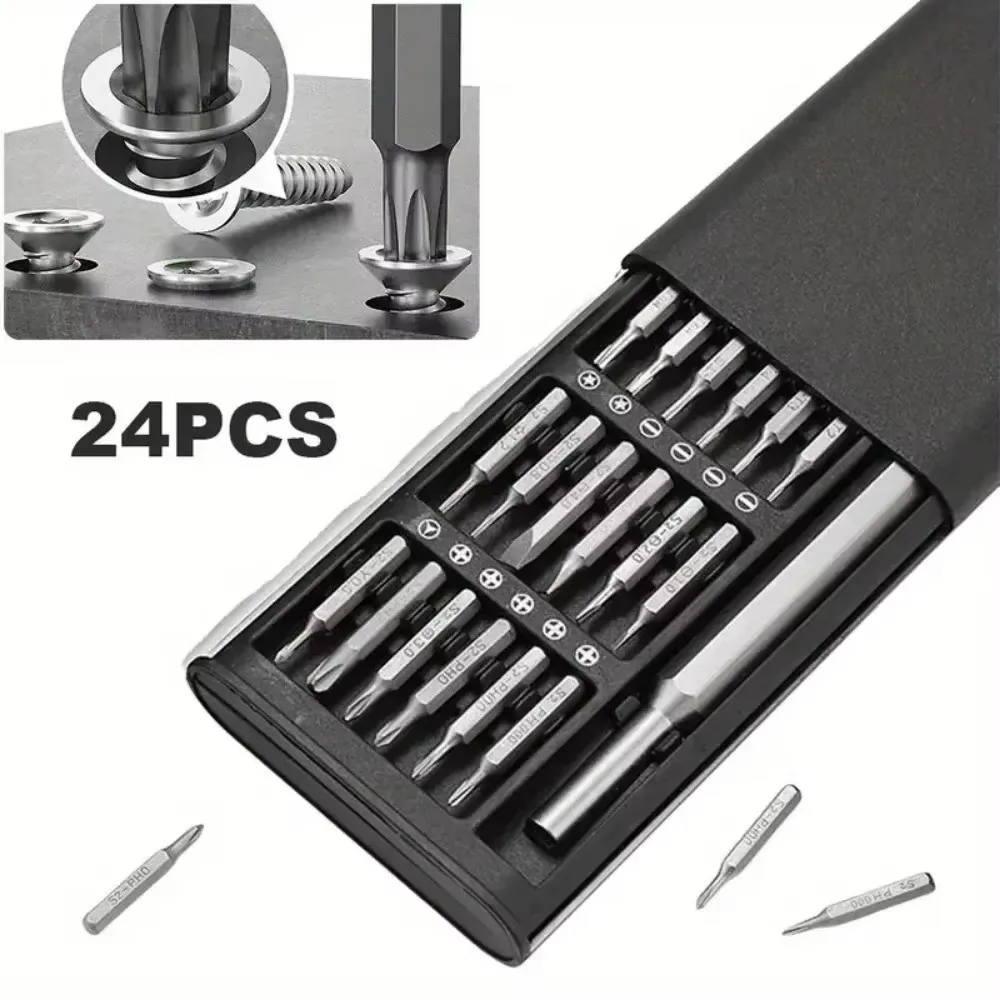 24 in1 New Precision Magnetic Screwdriver Repair Multi-purpose Set for Mobile Phone Repair and Disassembly Screwdriver Tool Set