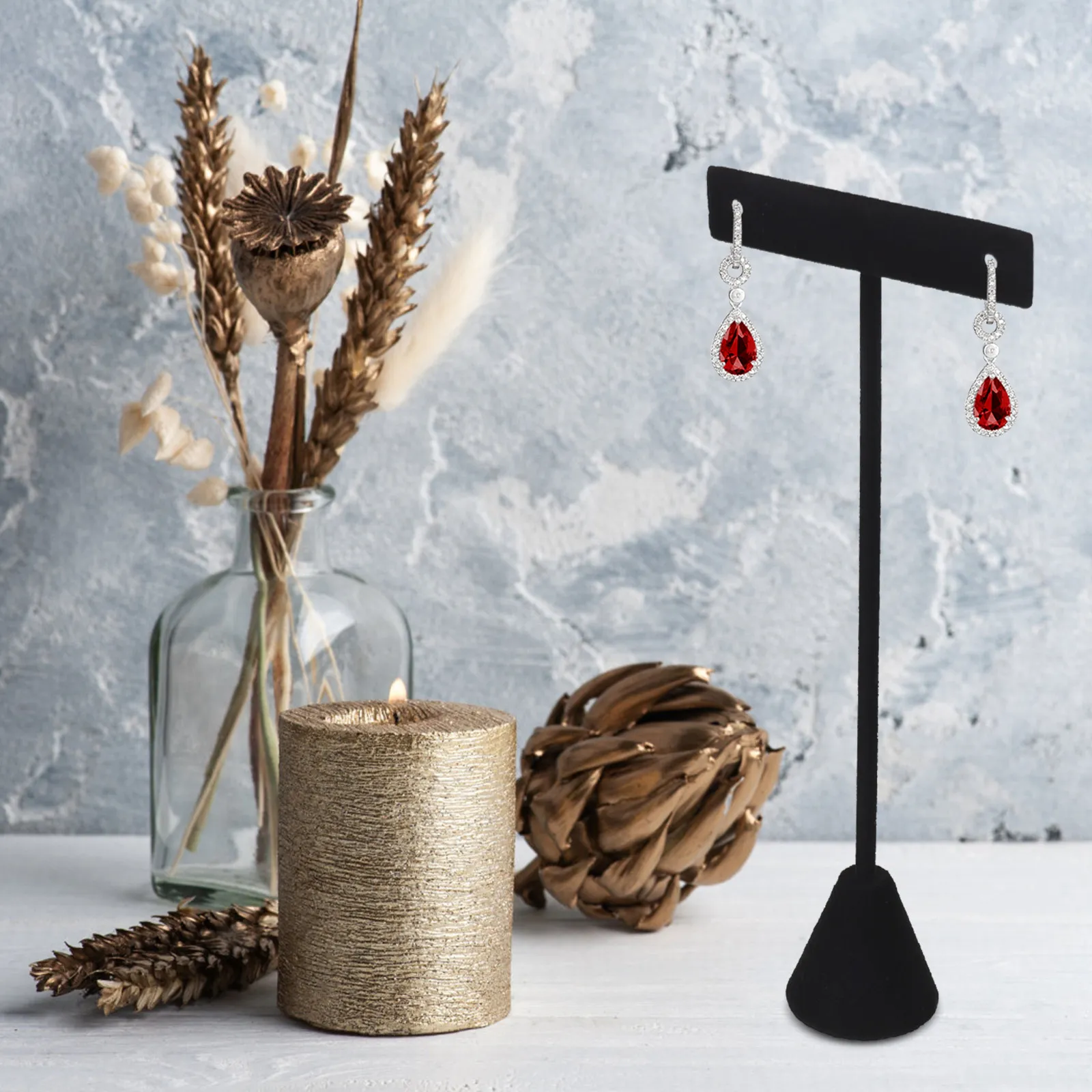 

4Pcs Premium Earring Display Rack Set for Ear Studs Jewelry Storage Organizer Desktop Home Shop Decorative Stand Earrings Holder