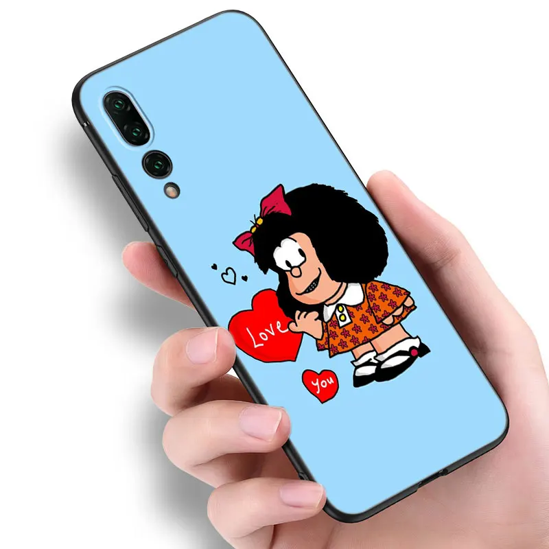 Cute Mafalda Phone Case For Huawei Pura 70 Ultra P20 P30 P40 Lite P60 Art P50 Pro P50E P Smart 2018 2019 2020 2021