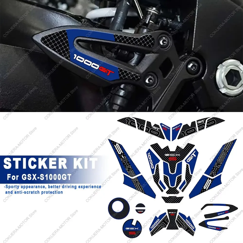 For GSX-S1000GT GSX 1000GT 2022 Motorcycle Accessories 3D Epoxy Resin Sticker Anti Slip Scratch Protective Sticker