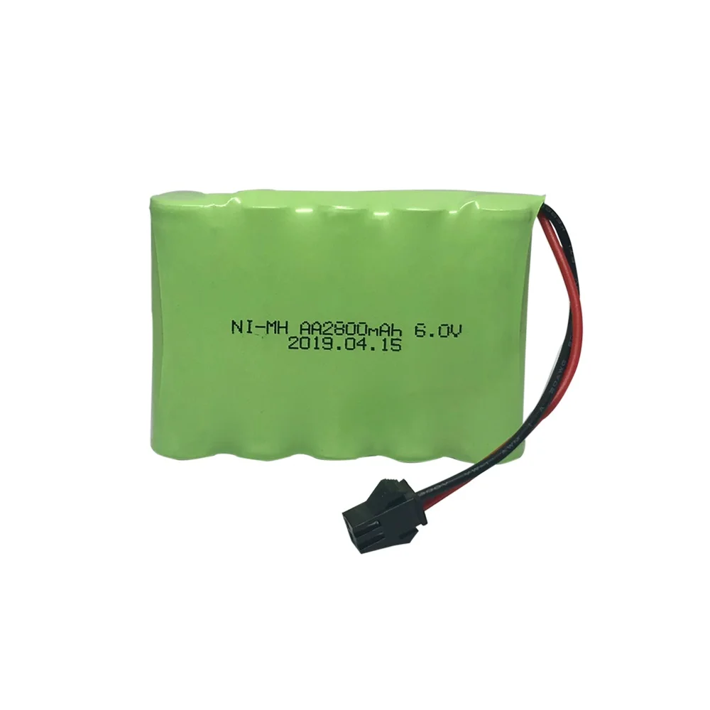 Batterie NIMH AA haute capacité 6V 2800mah pour jouets électriques, voiture RC, camion RC, bateau RC, prise JST, livraison gratuite