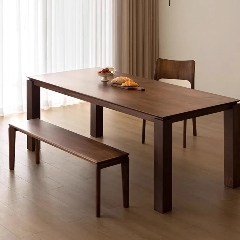 

Обеденный стол из цельного дерева в стиле середины века, скандинавский креативный длинный стол для гостиной, современная простая мебель для столовой Móveis FYDT