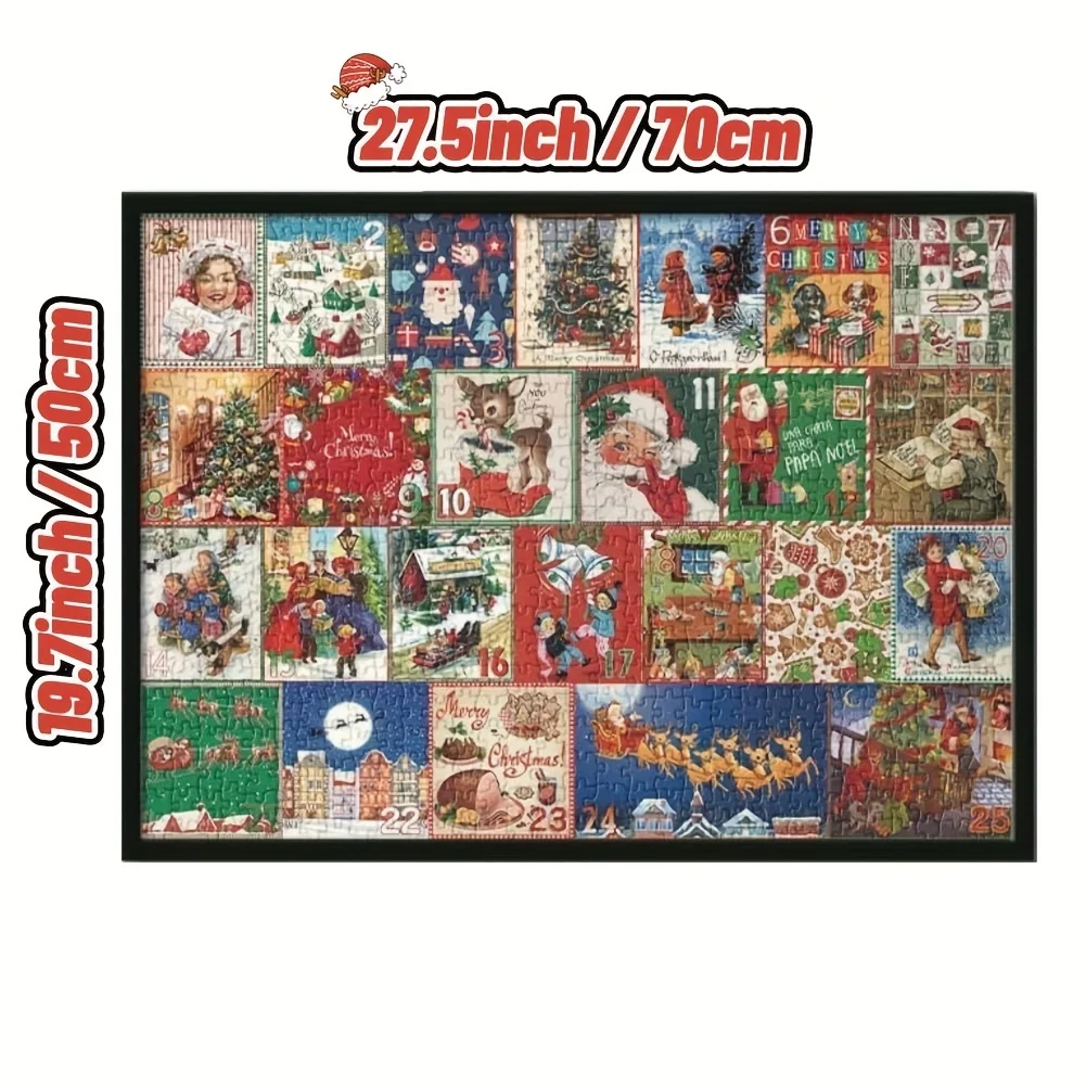 Set, Advent Calendar 2023 Christmas Jigsaw Puzzles-24 Parts 1000 Pieces Jigsaw Puzzles Gift For Countdown To Christmas, Navidad,
