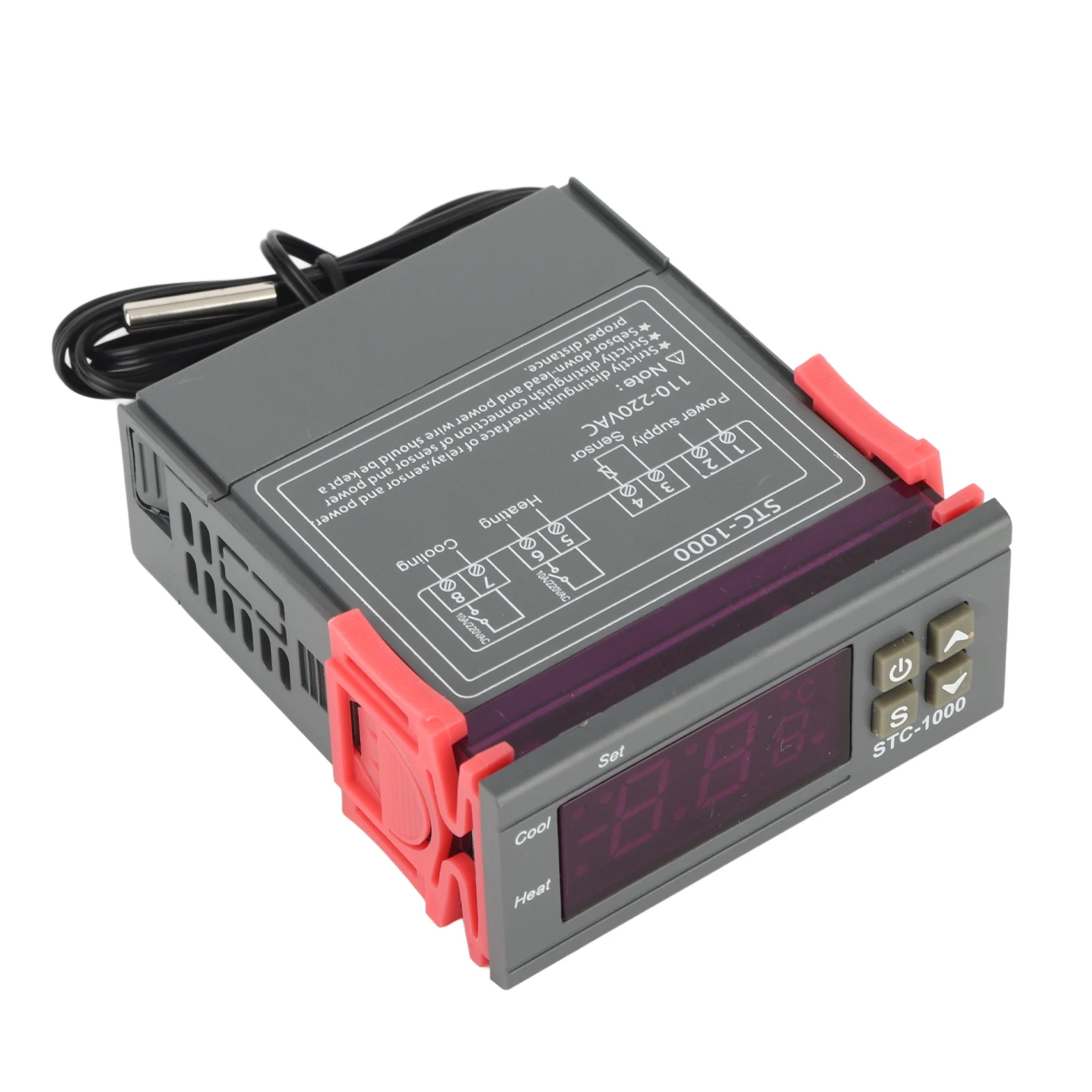 Digital Temperature Controller Temp Sensor Electric Thermostat Control 110‑220V Temperature Controller Thermostat Controller