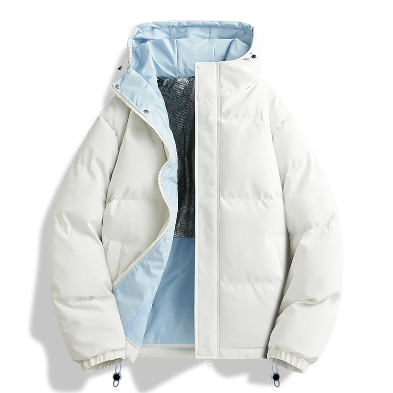

Hooded Warm Thickened Brand New Couple Casual Men Windproof Jacket Men's Cotton-Padded Cropped Puffer Parkas Trendy Parkas