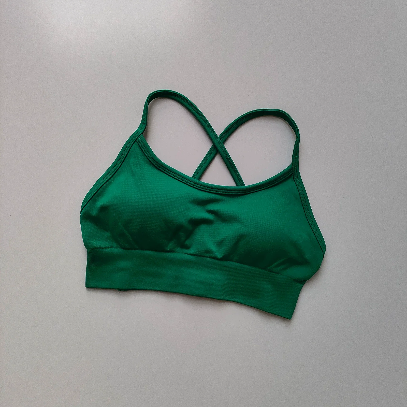 Sport-BH für Damen mit gekreuzten Rücken, stoßdämpfend, gerafft, sexy, für Fitnessstudio, Laufen, Yoga, Sommer, Outdoor, bequeme Fitnessbekleidung – Detail 10