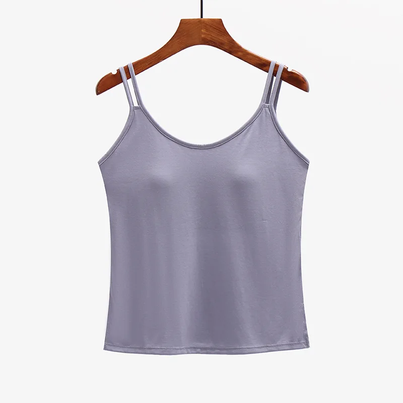 Summer Chest Pad Pajamas Tops For Women Suspender Vest Shirt Sexy Home Wear Cotton Sleepwear T-Shirt One Piece Pijamas Top