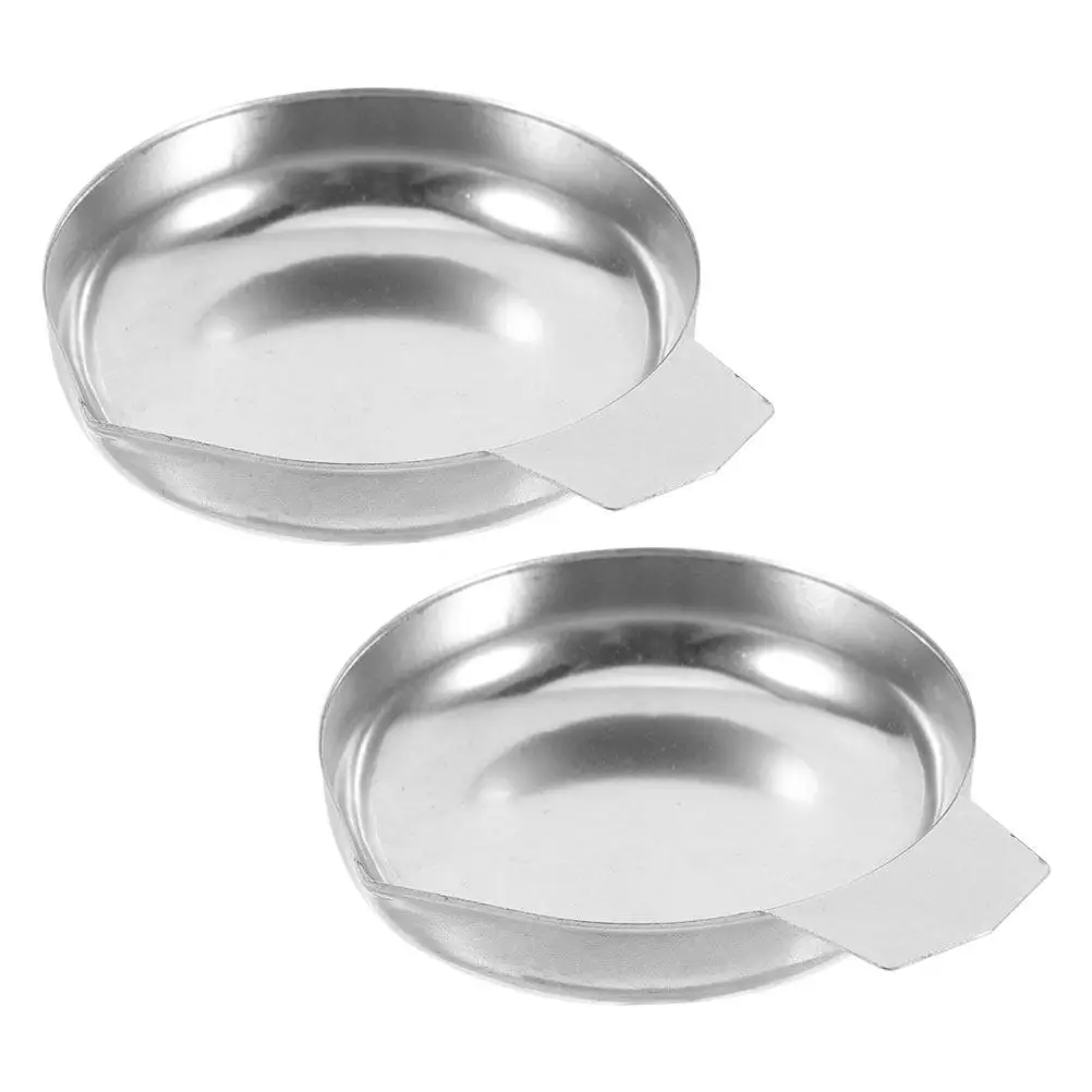 2Pcs Stainless Steel Scale Pans Smooth Surface Weighing Trays for Food Flour Rhinestones Electronic Scale Replacement Parts