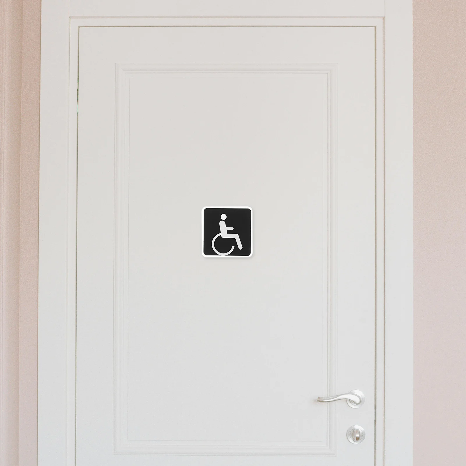 

Compact Wheelchair Accessible Restroom Sign Long-Lasting Toilet Signage Clear Indication Easy Installation Bathroom Door Sticker
