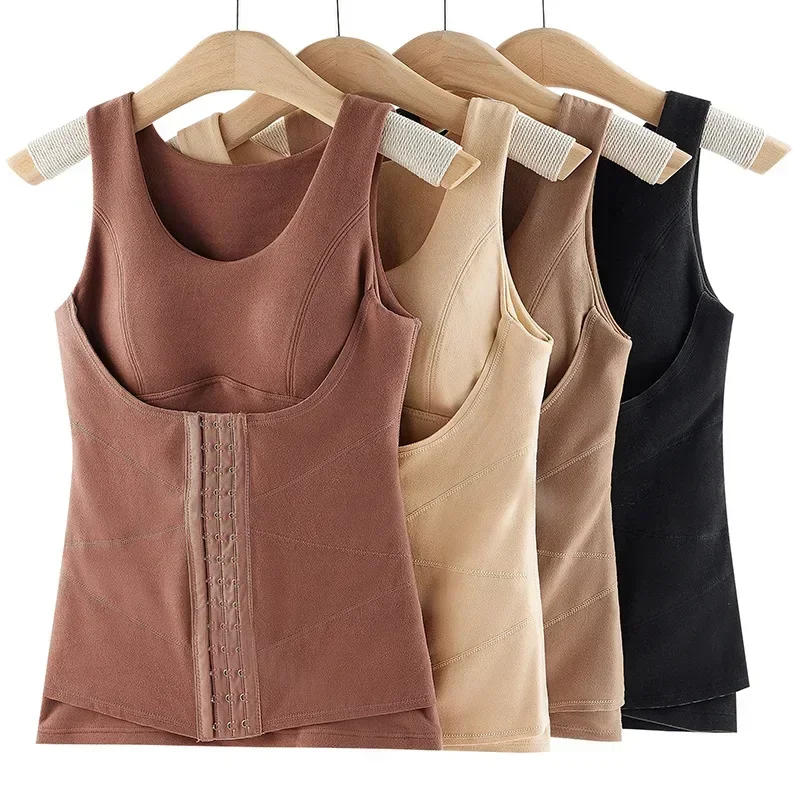 Женский корсет, топ, термобелье, формирователь тела с бюстгальтером, новый тренажер для талии, корректирующее белье, флисовые пояса, пояс для похудения живота