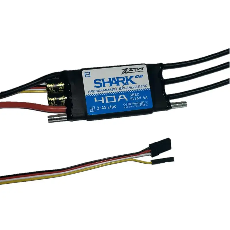 ZTW Shark CW CCW Brushless ESC 20A 40A 50A 60A 70A 80A กันน้ำ สำหรับเรือที่มีระบบระบายความร้อนด้วยน้ำ รุ่นเรือบังคับวิทยุ