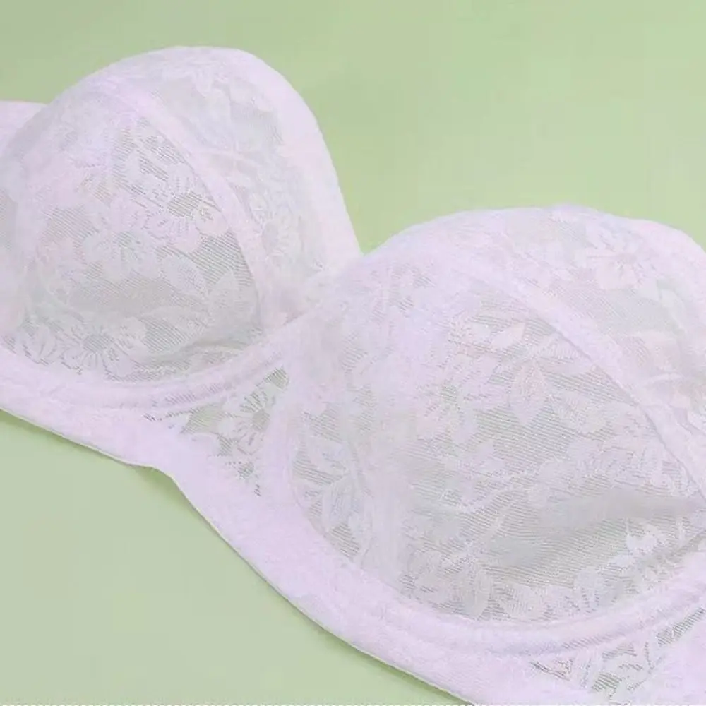 Mesh dunne kanten transparante bh schokbestendig nauwsluitende naadloze onzichtbare bh anti-verslapping lingerie push-up ondergoed bruiloft