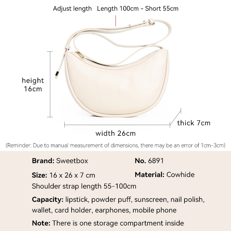 Sac à Main de Luxe en Cuir group pour Femme, Sous les Bras, Demi-Lune, Hobo, à la Mode