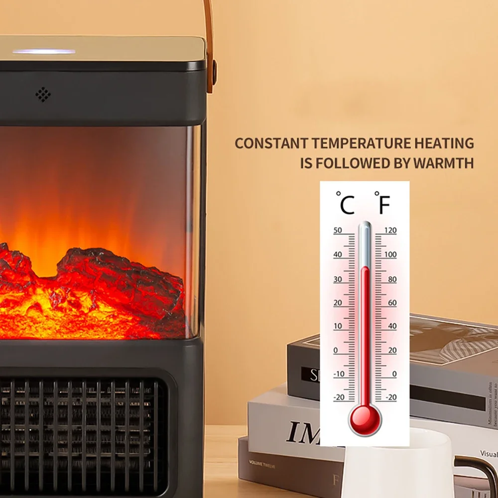Air Warmer Small Space Heater for Indoor Use 3 Modes 1500W/900W PTC Ceramic Space Heater with Thermostat Safety Quiet