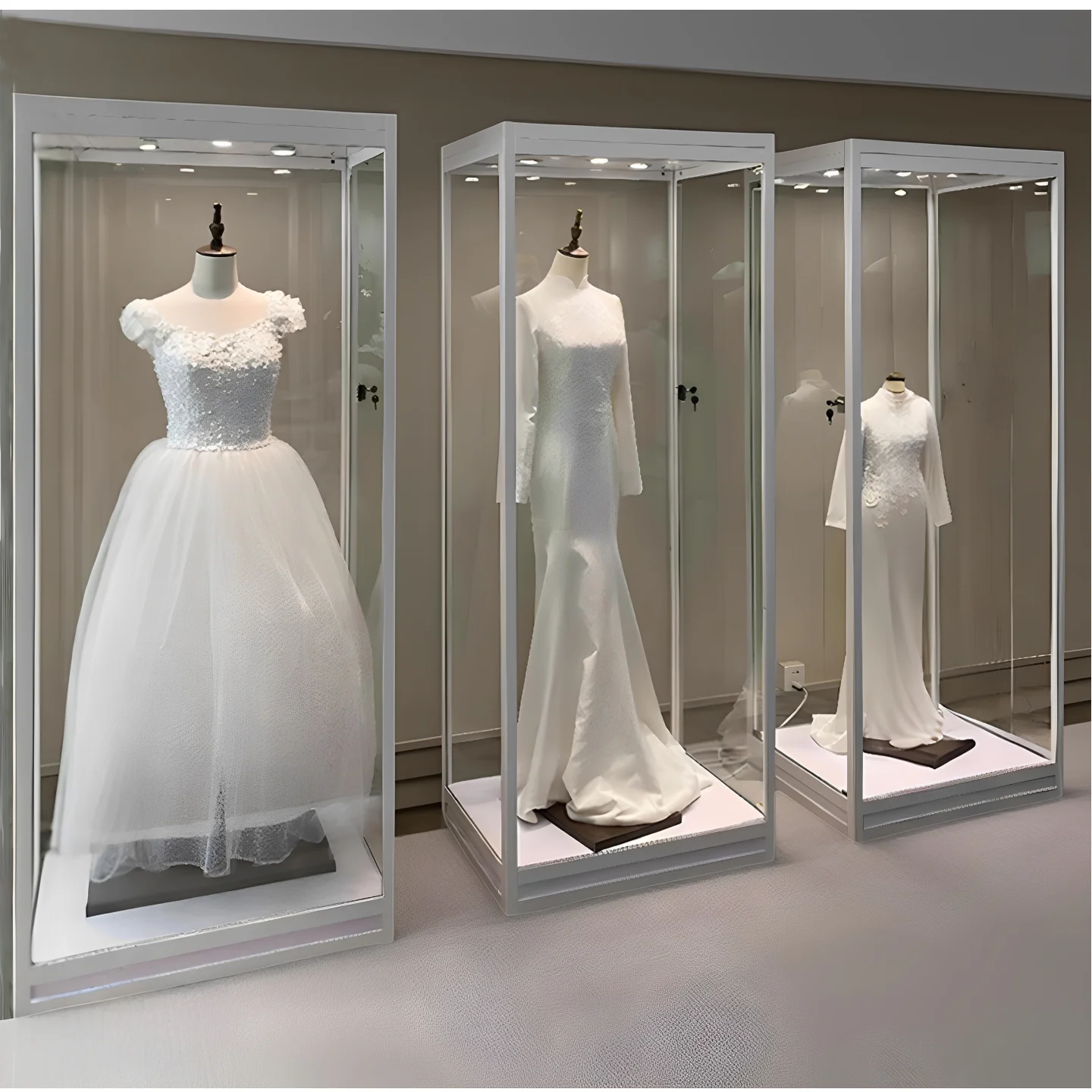 Jurk bruiloft model vitrinekast badpak ondergoed glazen vitrinekast mannen en vrouwen pak transparante kast commerciële v