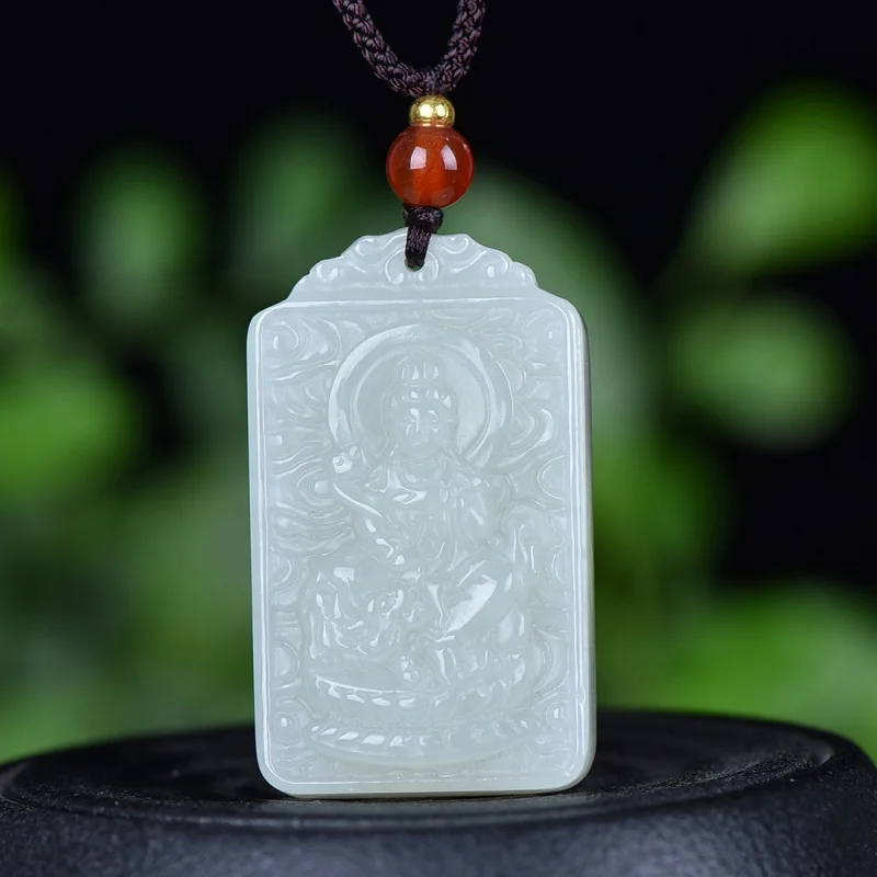 قلادة رائعة من اليشم الهيتي ثمانية قديس راعي #4