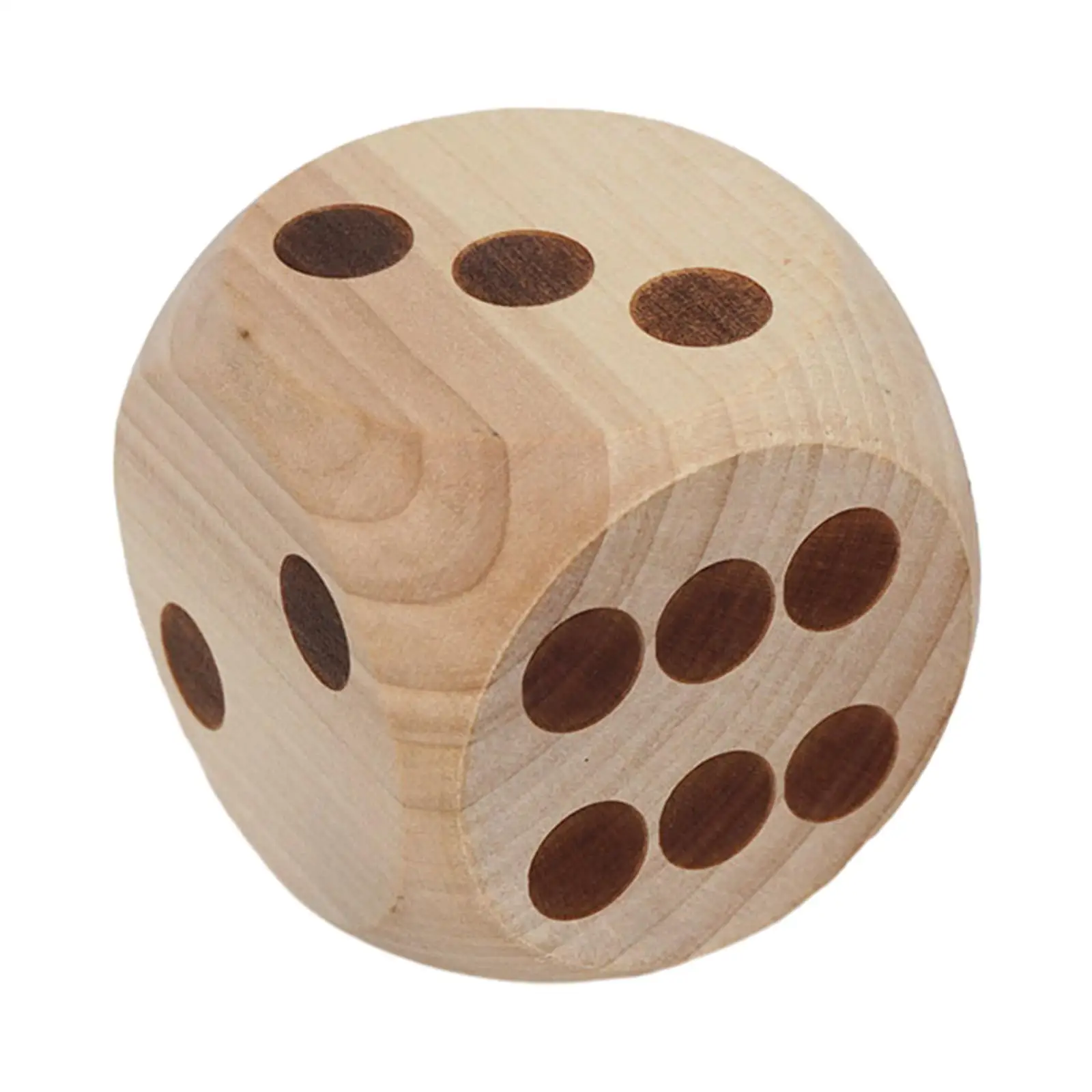 Wooden 6 Sided Dice Crafts Collectibles Multi Sided Dices Handmade D6 Round Corner for Teaching Math Club Party Toy Board Games