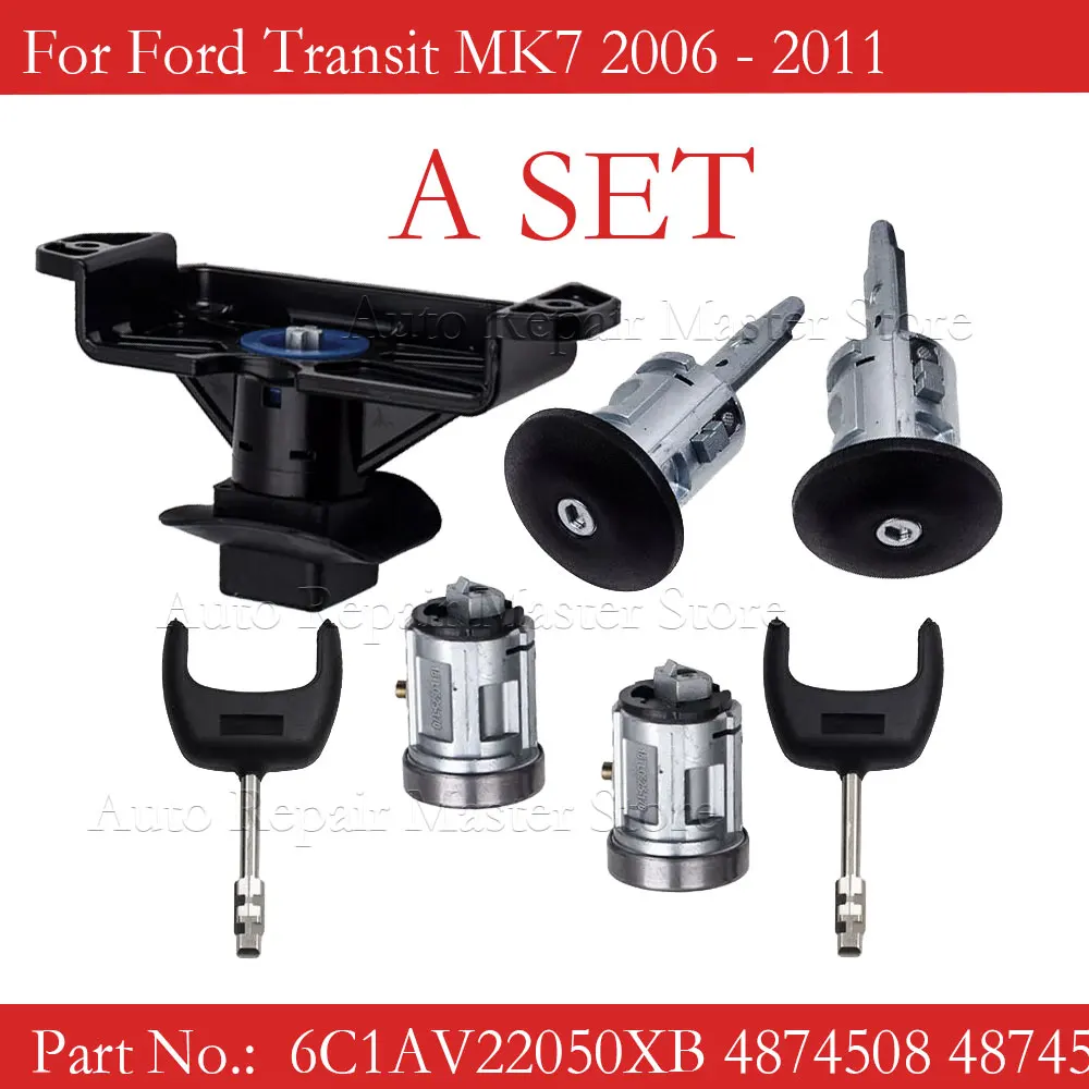 4874508 4874507  6C1AV22050XB A Set Lock Set Ignition Switch Left Right Door Lock Trunk Lock For Ford Transit Mk7 2006-2011