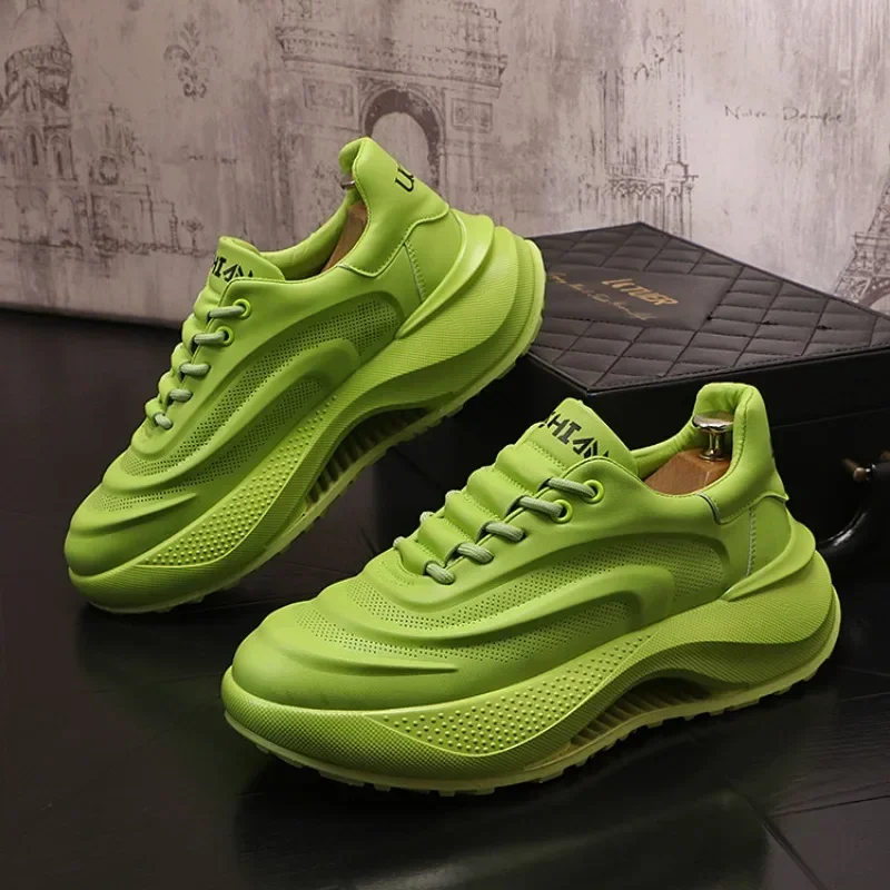 Luxury Brand Design Men Casual Shoes Fashion Breathable Men Platform Sneakers Street Style Male Sport Running Jogging Shoes