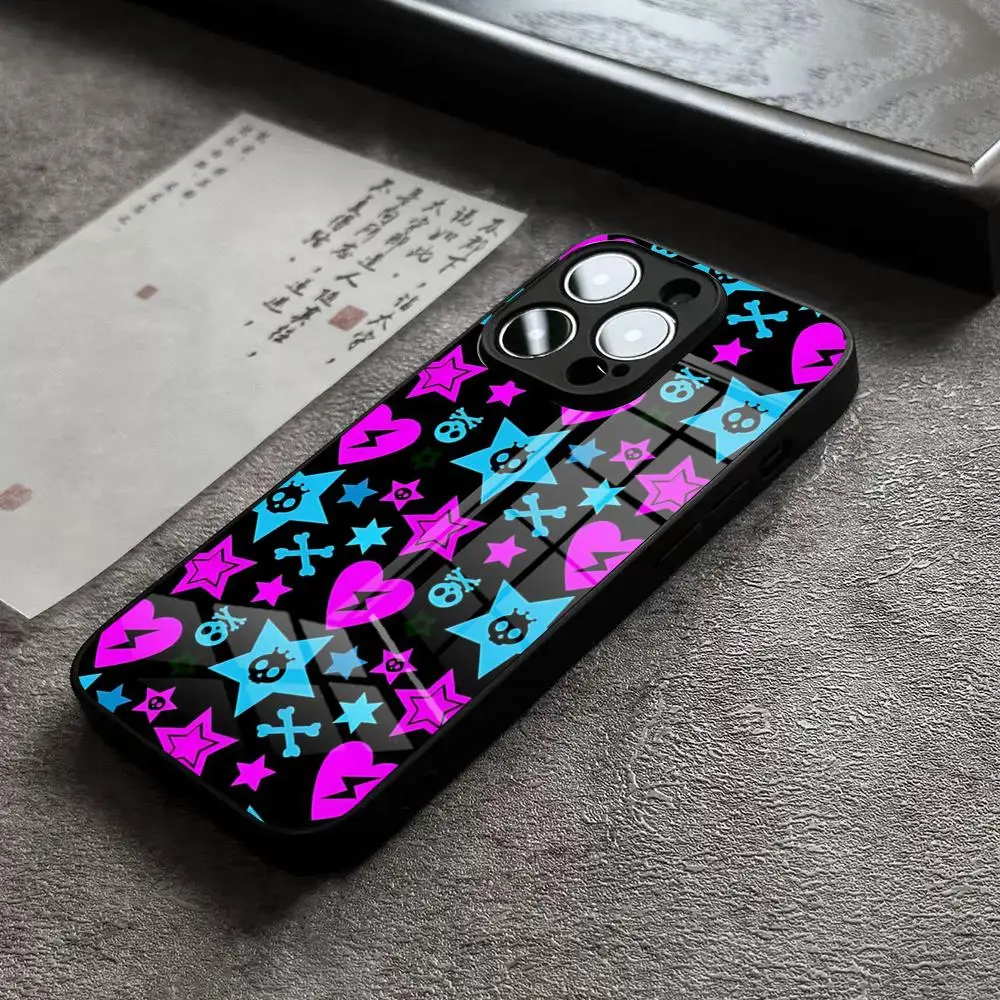 Emo Blue Skull Y2K Phone Case For IPhone 15 Pro Max 14 Plus 17 Pro Max 12 11 13 X XR XS 16 Plus Air SE Glass Cover - view 4