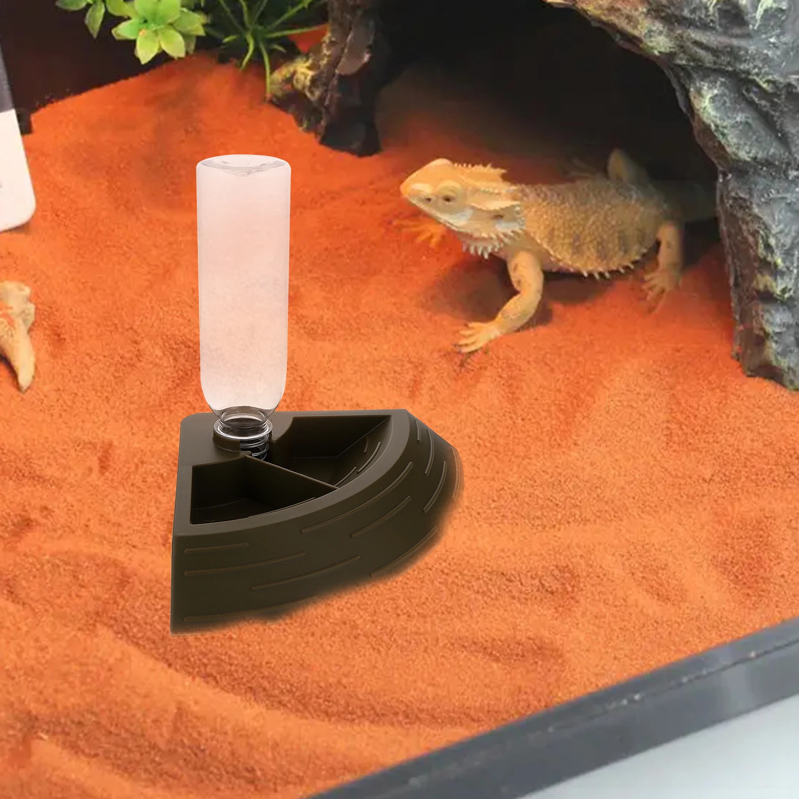 

Plastic Reptile Waterer Automatic Feeder Unoverthrowable Easy Clean Lizard Turtle Bowl Pet Supplies Home Decor