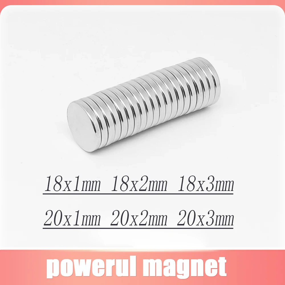 

Дисковый магнит 18x3 мм 18 мм x 1 мм для домашних холодильников, офисов DIY 18x2 мм, маленькие круглые магниты 20*3 мм 20*2 20*1
