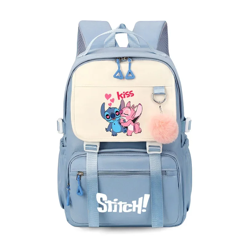 Bolsa escola ponto estrela disney para bebê, mochila de estudante, anti-salpicos, grande capacidade, leve, anime, computador