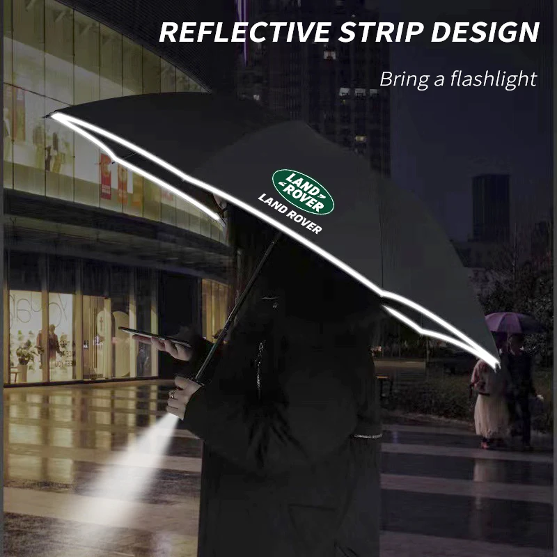 

For Land Rover Range Rover Discovery Evoque Velar Freelander Defender Car Led Lamp Automatic Folding Windproof Sunshade Umbrella