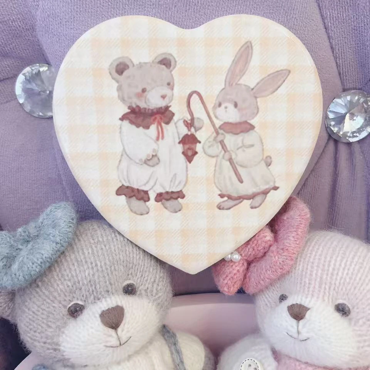 Original cute coaster, girl's heart insulation pad