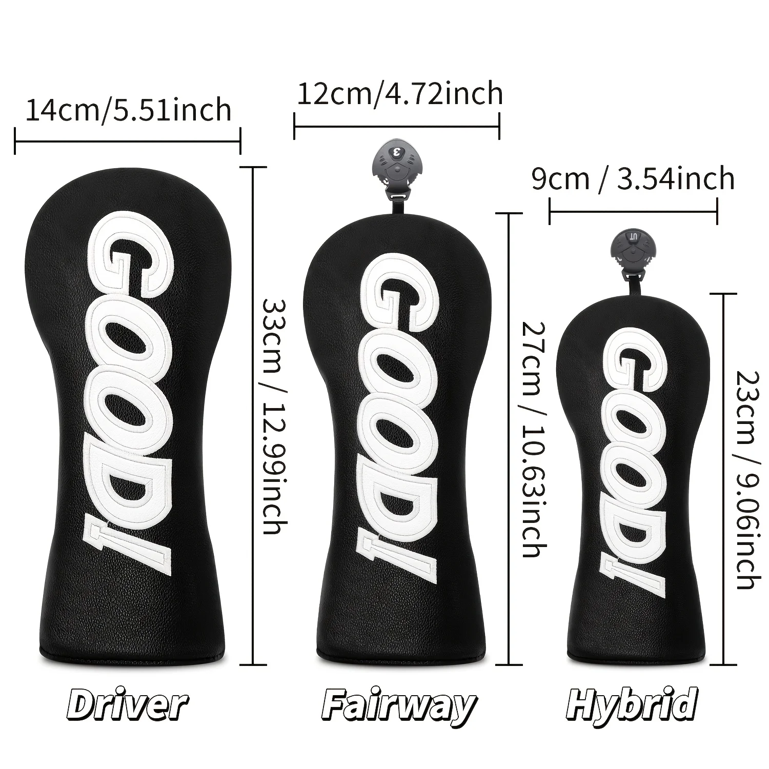 1pc/4pcs Golf Club Headcovers, Funny Design Covers for Driver, Fairway Wood & Hybrid, Durable Material, Best Gift For Golfers image 6