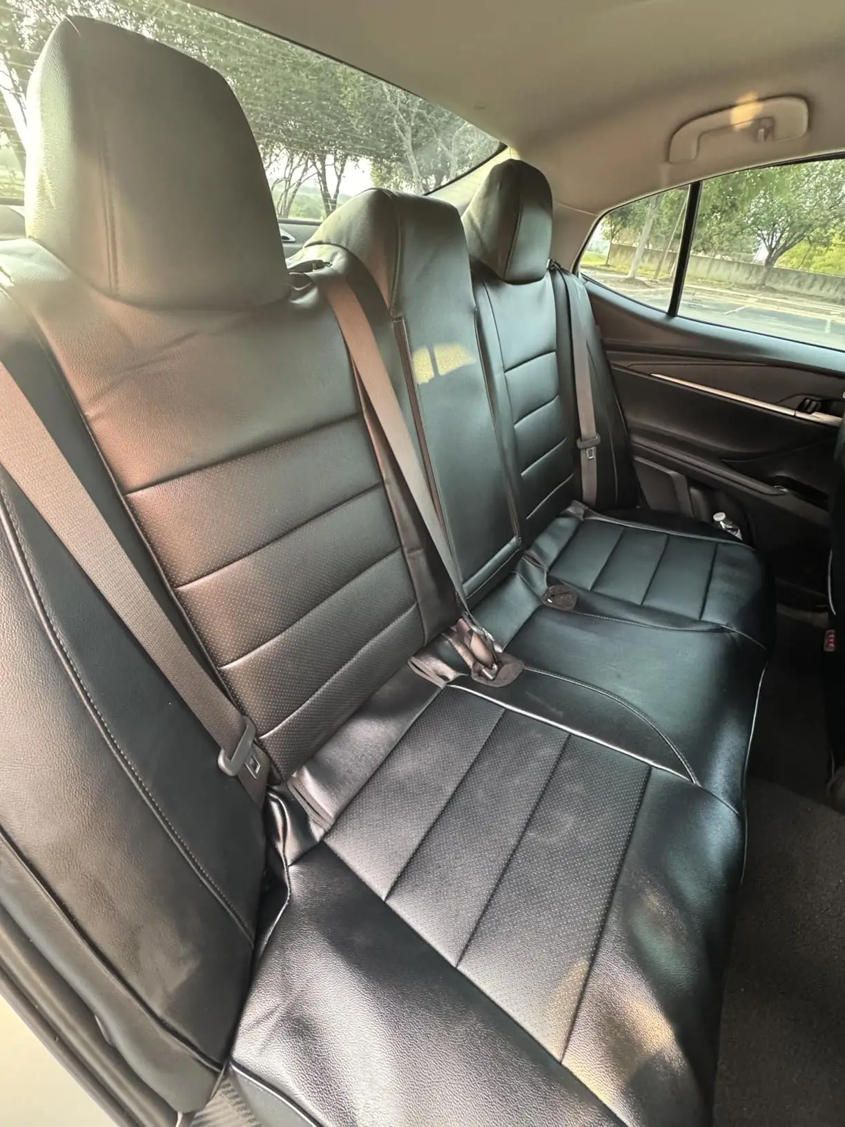 EKR Car Seat Covers 5 Seats Full Set Faux Leather Custom Fit for Toyota Corolla Rav4 Yaris Auris AYgo CHR Camry Acura