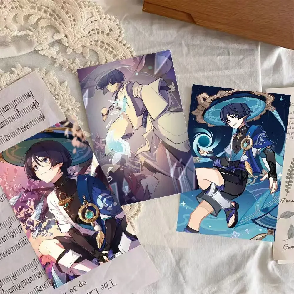Cute 30Pcs/Set A5 Game Posters Wanderer Kabukimono Balladeer Kunikuzushi Hat Guy Poster Home Room Decor Art Wall Painting