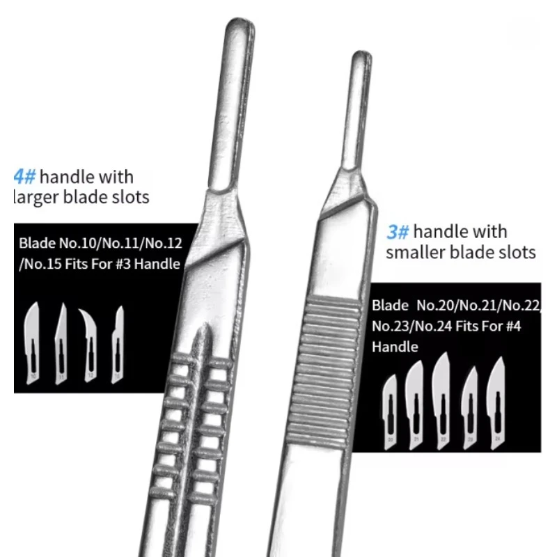 1 Stück Skalpellgriff für medizinisches chirurgisches Messer, abnehmbare Klingen, DIY-Schneiden, Edelstahl # 4er Schneidwerkzeuge