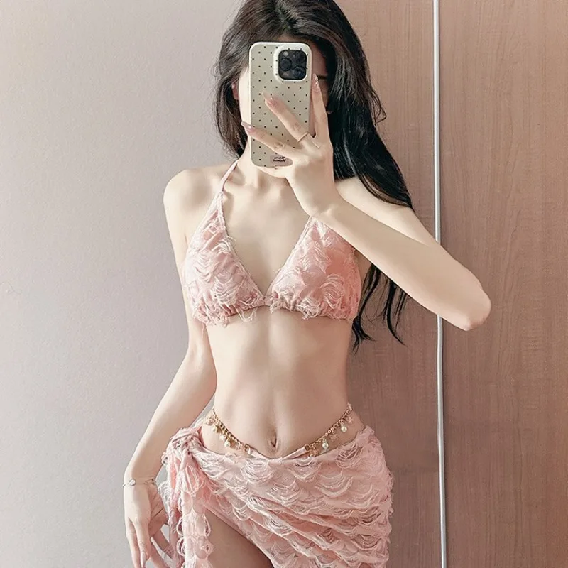 

2025 New Swimsuit Women's Beach Vacation Hot Spring High-end Three-point Suit